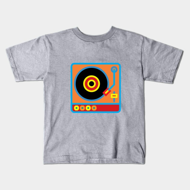 Turntable Kids T-Shirt by Superlust